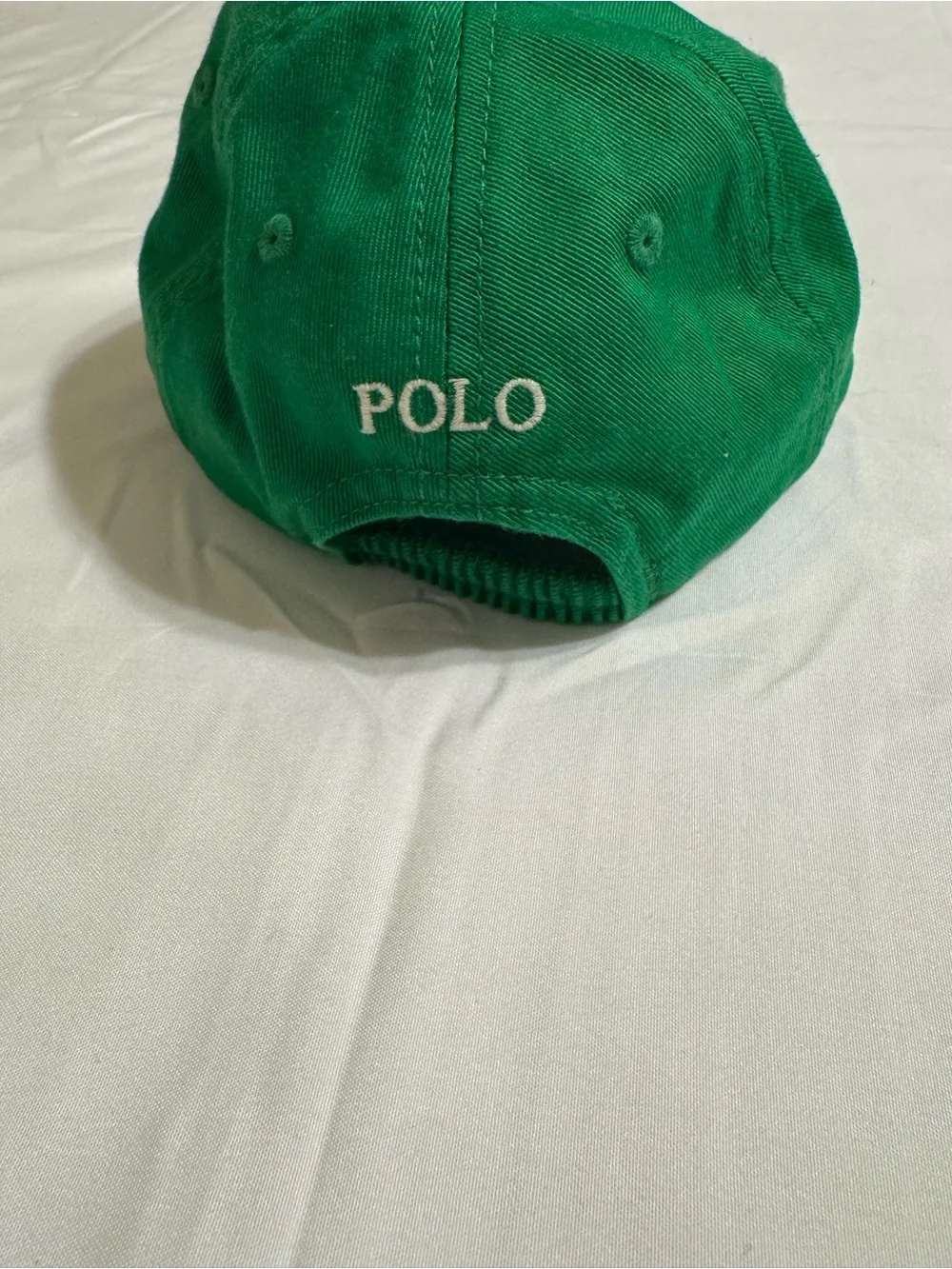 Ralph Lauren Polo Green Kids Polo Cap with White Pony Logo